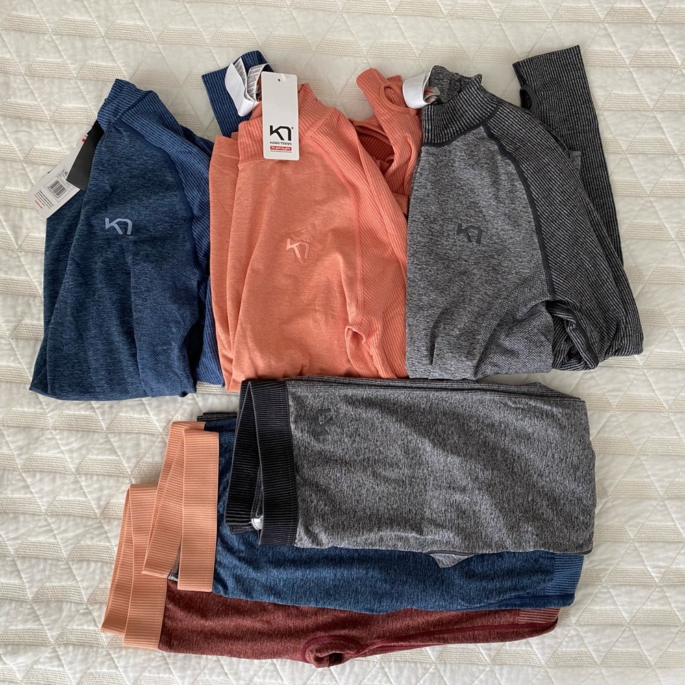Kari Traa Luftig Base Layer Tops/Pants (3 Pairs - L/XL)